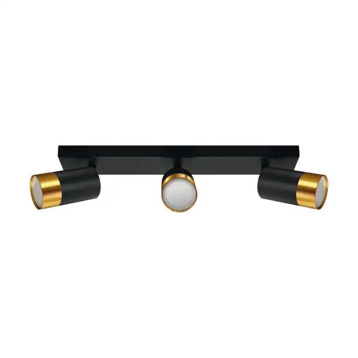 PUZON SPT GU10 3L BLACK/GOLD