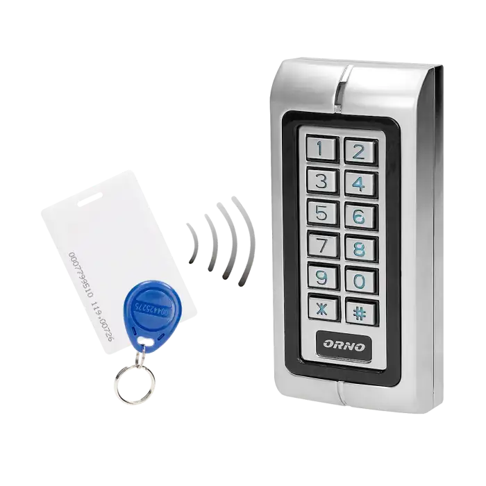 Code lock with card and proximity tags reader, IP44