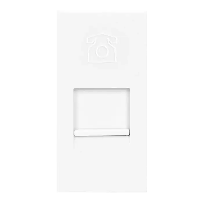 NOEN RJ11 socket module for furniture connection panel, white