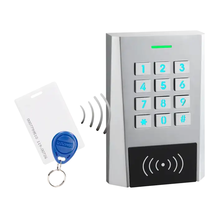 Code lock with card and proximity tags reader, IP66, 2-relay