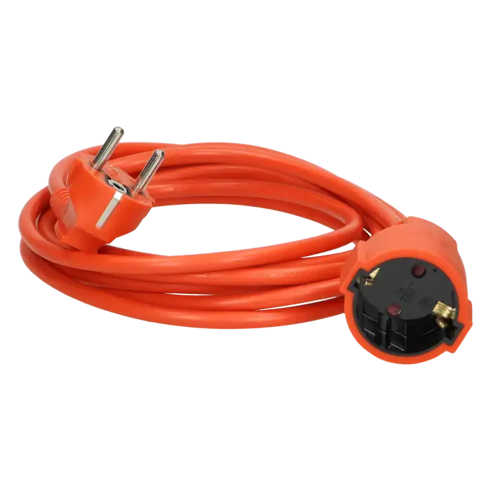 Garden extension cord with 1 Schuko socket, PVC 3x1mm2, 10m long