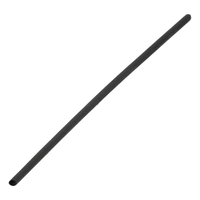 Heat shrinkable tube Ø2.5mm, 1m long, black, in blister pack