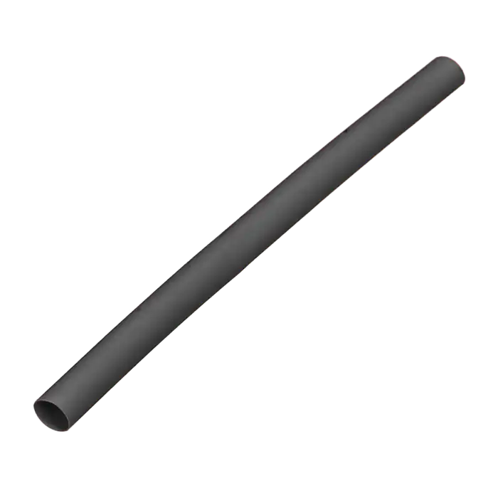 Heat shrinkable tube Ø 6mm, 1m long, black, in blister pack