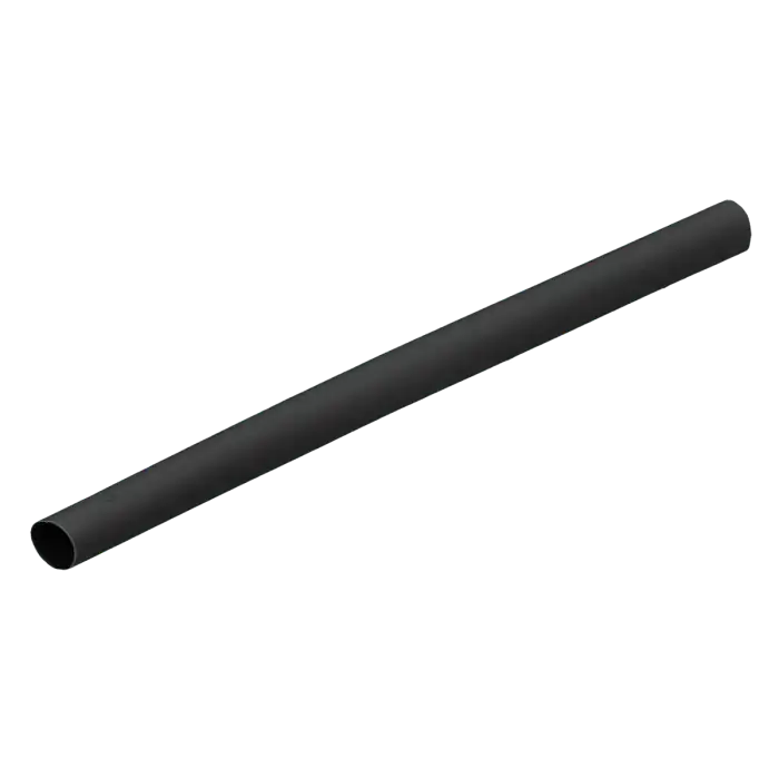 Heat shrinkable tube Ø 10mm, 1m long, black, in blister pack