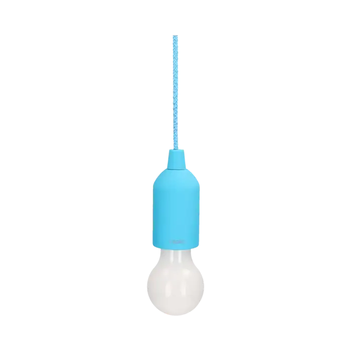 Pull LED light, 1W LED, 3 x AAA, turquoise