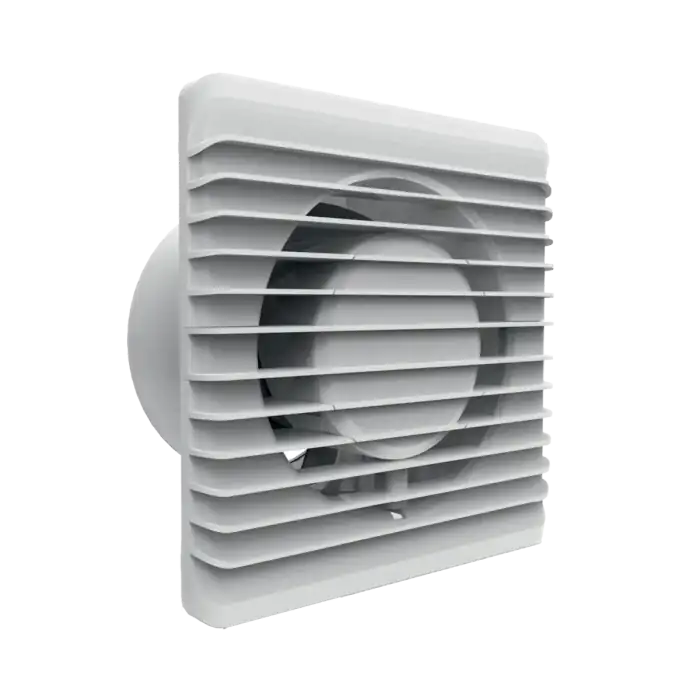 Bathroom fan 100mm, wall-mounted, silent operation - standard