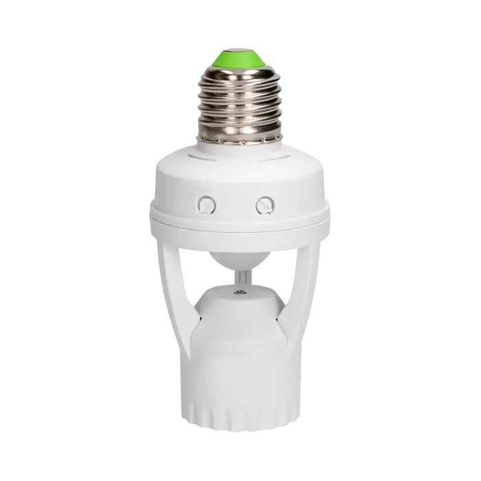 Υποδοχή λάμπας με αισθητήρα κίνησης PIR, 360°, IP20, βάση E27, 1x60W
