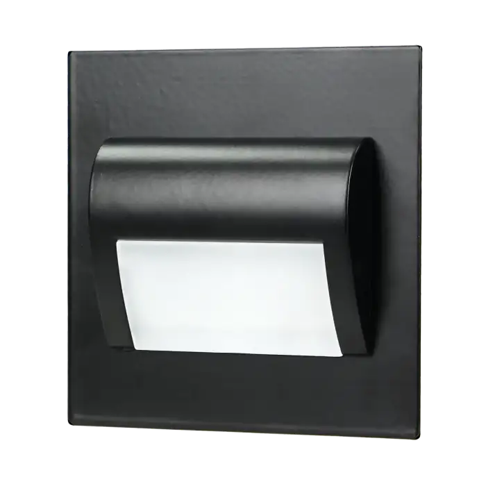DRACO LED ΝΕΟ εντοιχιζόμενο φωτιστικό σκάλας 1.5W, 12VDC, 30lm, 3000K, μαύρο, καινοτόμος εγκατάσταση