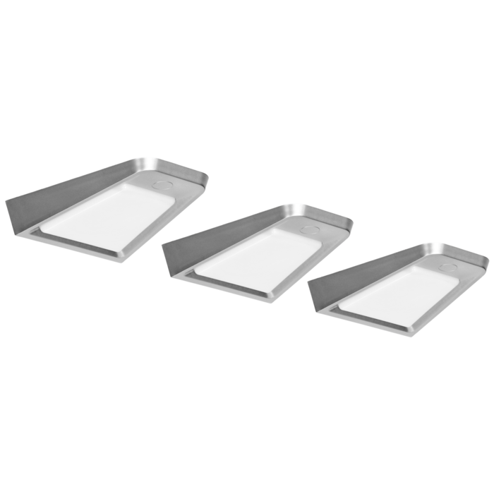 Σετ 3 x DIKI under-cabinet LED, 2W, 170lm, 4000K, με USB,Γκρι