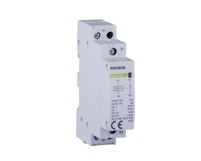 Installation relay, 20 A, coil 24 V, 2 NC contact