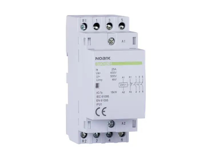 Installation contactor, 25 A, coil 24V, 2 NO contacts