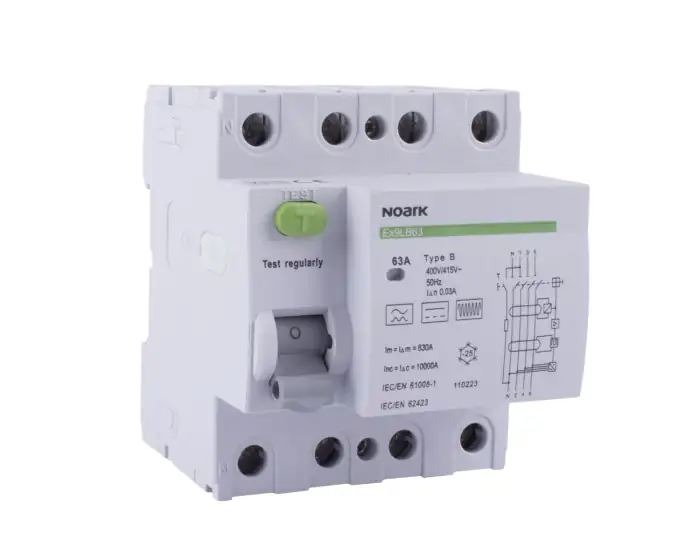 Residual Current Circuit Breaker, Icn=10kA, 3P+N, In=63A, I?n=300mA, type  B