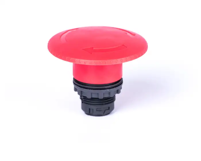 Emergency stop mushroom button head, 60 mm, maintained, red