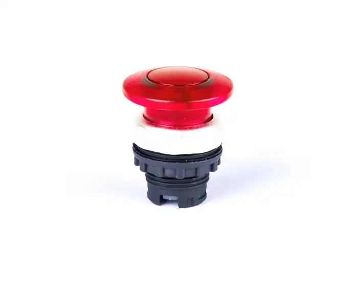 Mushroom button head, 40 mm, momentary, illumination possibility, red