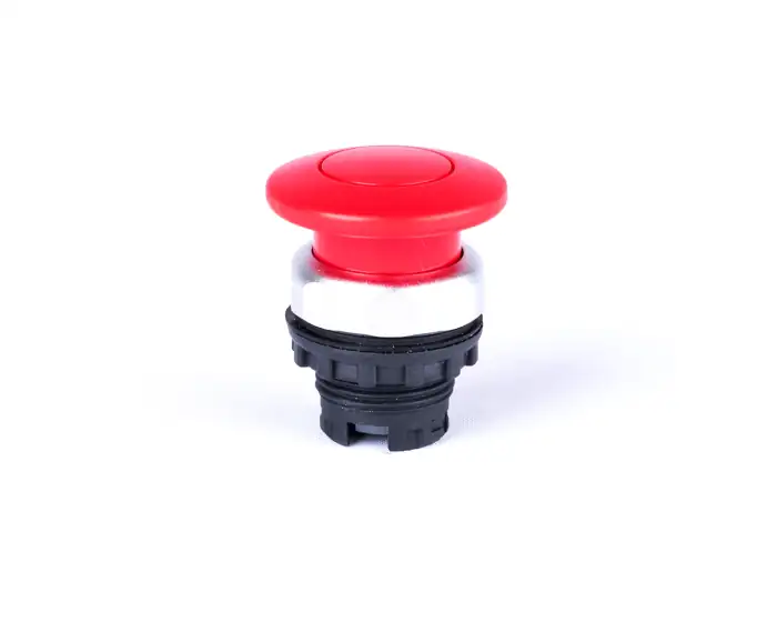 Mushroom button head, 40 mm, momentary, red