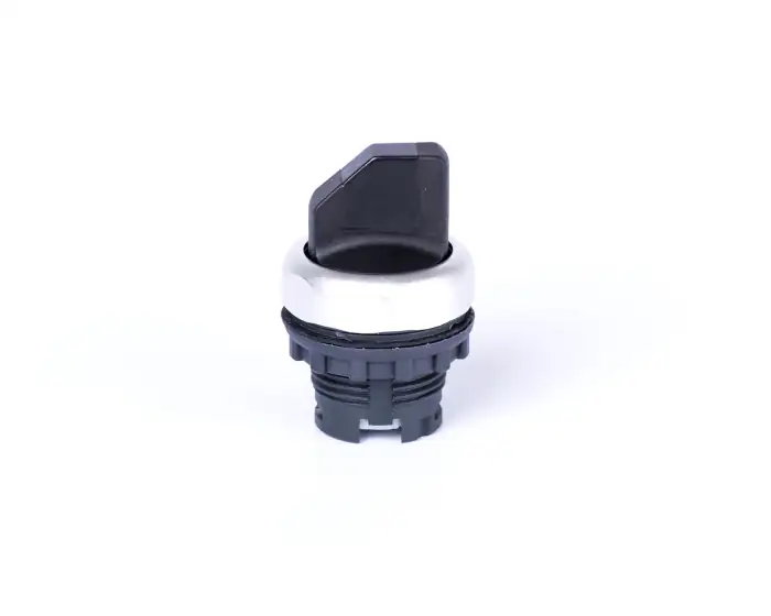 3-position selector switch with handle head, momentary, black