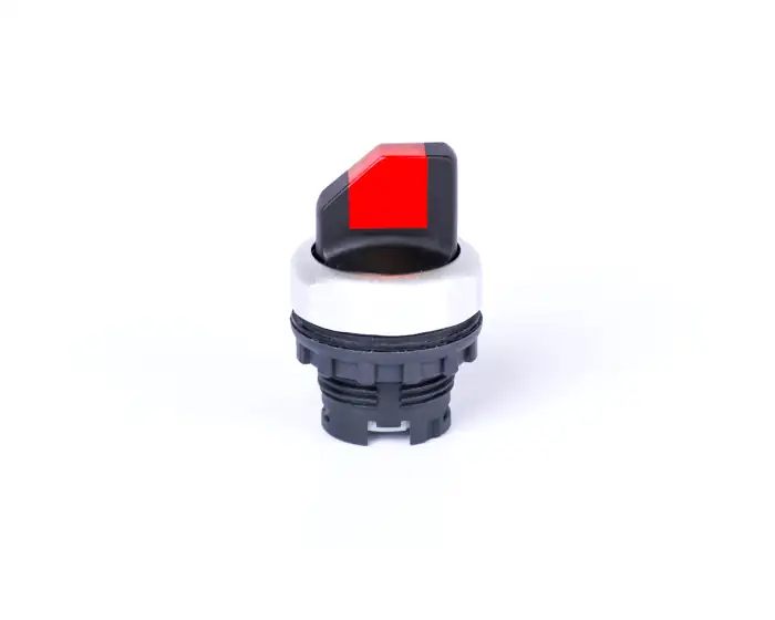 2-position selector switch with handle head, maintained, red