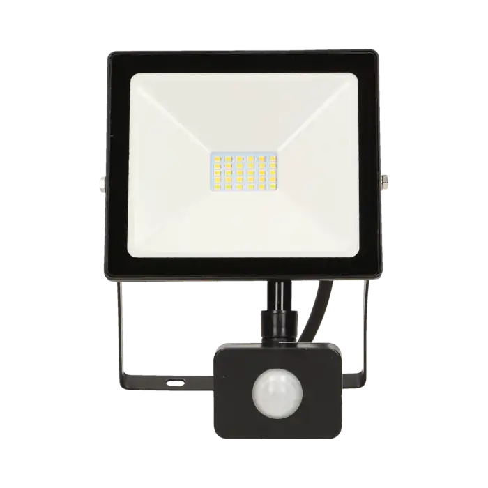 ALLED LED floodlight with PIR motion sensor 20W, 1600lm, IP44, 4000K, Alu+glass
