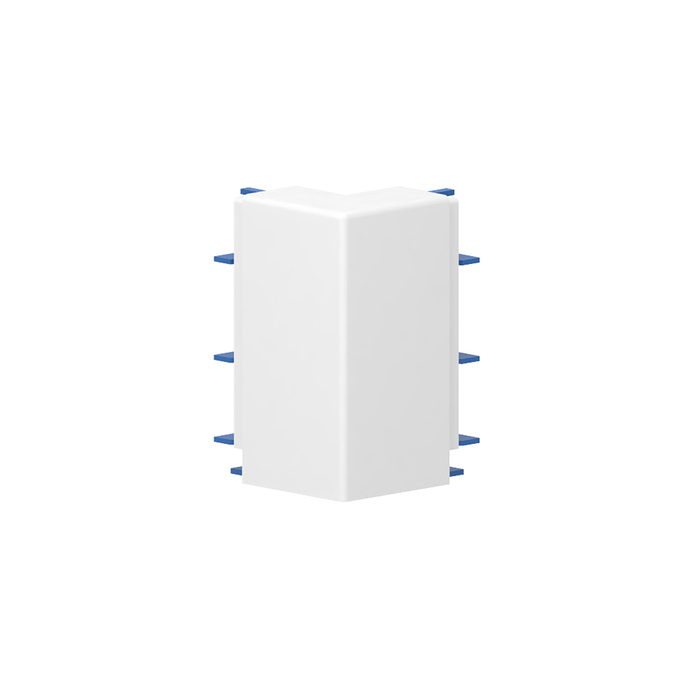 Outer corner 4D 20x80-9010, plastic hf, 2-part, white