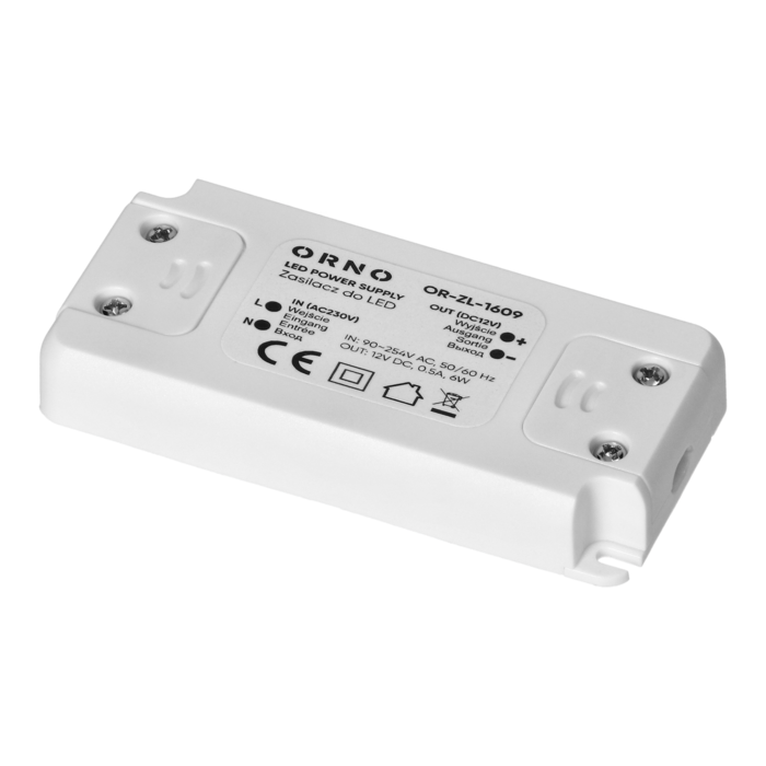 Τροφοδοτικό 6W - 90-254V AC - 12V DC - 0.5Α - IP20 - 73 / 22 / 33