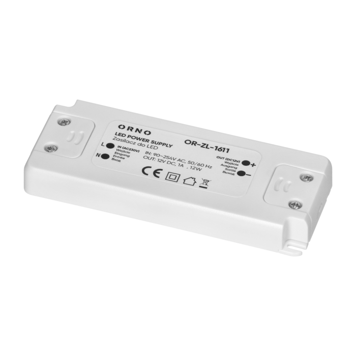 Τροφοδοτικό 12W - 90-254V AC - 12V DC - 1Α - IP20 - 100 / 25 / 40