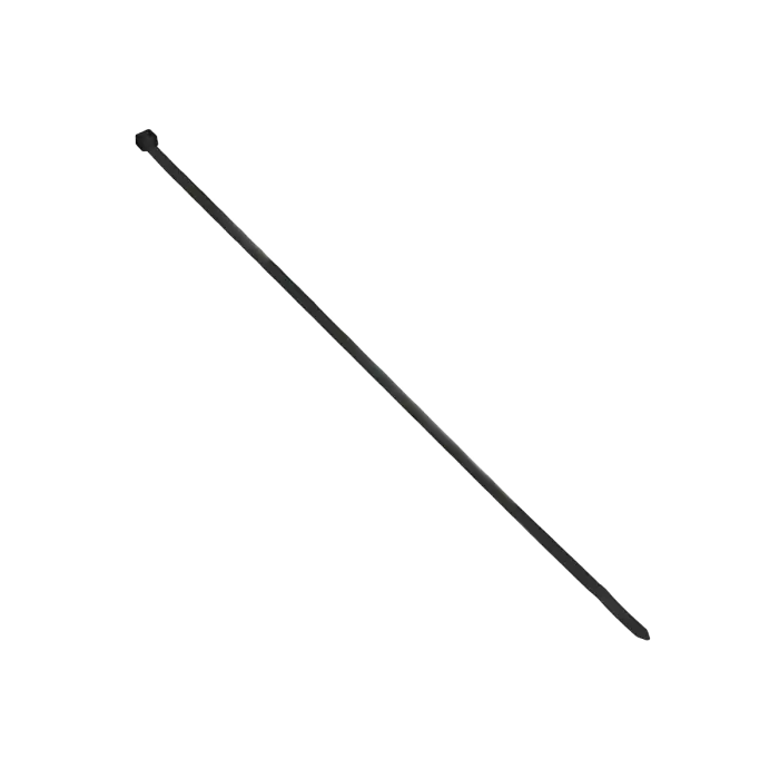 Cable tie, black color, UV-resistant, 7.5mm wide, 500mm long, 25 pcs.