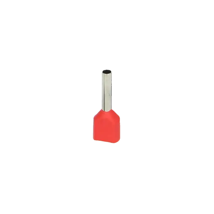 Ακροχιτώνιο διπλό κόκκινο 1mm² (100τμχ)