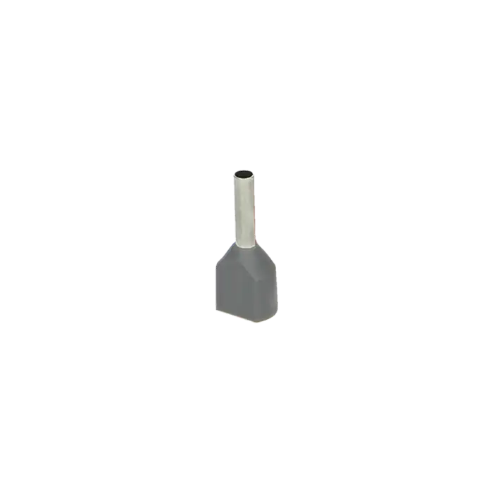 Ακροχιτώνιο διπλό γκρι 2,5mm² (100τμχ)