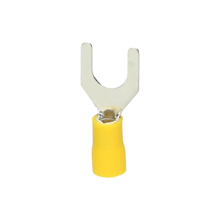 Insulated spade terminal, max. section 6mm², spade for M4 screw, 25 pcs in blister pack