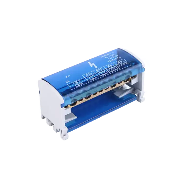 Double row power distribution block, 11 cable