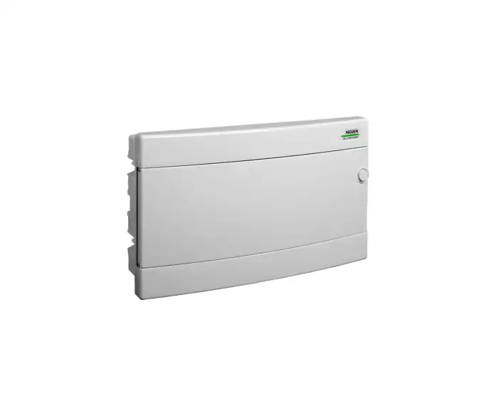 Plastic consumer unit, white door, flush-mounted, IP40, 1 row, 18 modules, PNF 18W