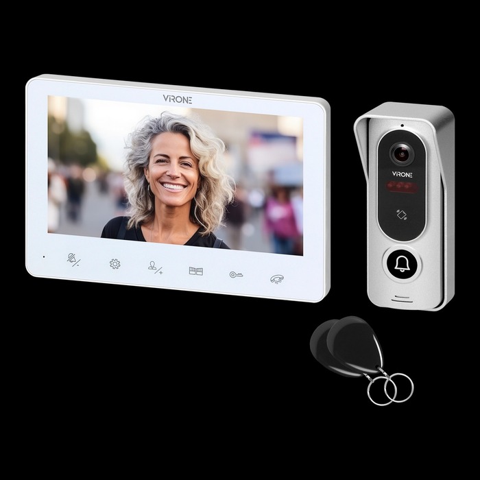 ANGU, video doorphone set, 4-wires, hands-free, LCD 7