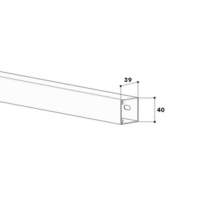 Κανάλι διαχείρισης καλωδίων LFG 40x40-9010, PVC, με διάτρηση στο κάτω μέρος, λευκό αλπικού τύπου Φωτογραφία 2