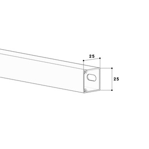 Κανάλι διαχείρισης καλωδίων LFG 25x25-9010, PVC, με διάτρηση στο κάτω μέρος, λευκό αλπικού τύπου Φωτογραφία 2