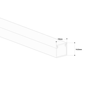 Κανάλι διαχείρισης καλωδίων LFG 15x15-9010, PVC, αυτοκόλλητο UT, λευκό αλπικού χρώματος Φωτογραφία 2