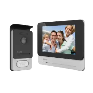 Philips WelcomeEye Touch video doorphone set, 7" full touchscreen interface, memory