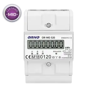 3-phase energy meter with MID, 80A