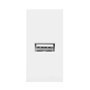 NOEN USB Port module for furniture connection panel, with USB charger, white