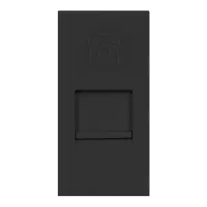 NOEN RJ11 socket module for furniture connection panel, black