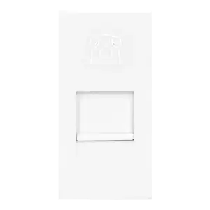NOEN RJ11 socket module for furniture connection panel, white