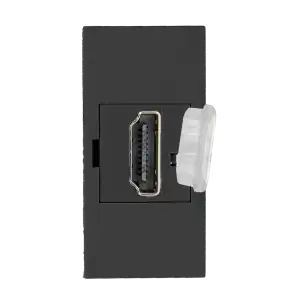 NOEN HDMI socket module for furniture connection panel, black
