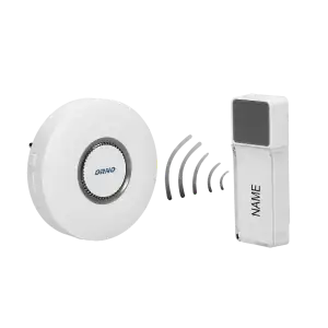 TORINO 2 AC wireless doorbell with learning system and 58 ringtones, operation range up to 400m, 