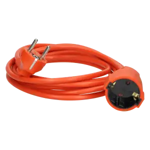 Garden extension cord with 1 Schuko socket, PVC 3x1mm2, 10m long