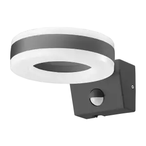 HOWLIT LED 20W, garden luminaire with motion sensor, 1800lm, IP65, 4000K, grey