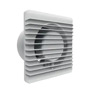 Bathroom fan 100mm, surface-mounted - cord with switch