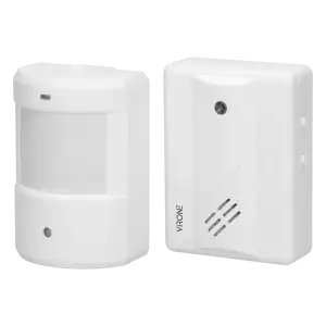 Motion sensor with wireless indicator, 100m, battery operated