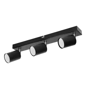 DOA SP 3 wall and ceiling light, GU10, max. 3x50W, IP20, black