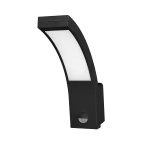 PIRYT LED 10W, garden luminaire with motion sensor 140°, 800lm, IP54, 4000K, black