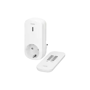Wireless socket with remote control, 1+1, Schuko version