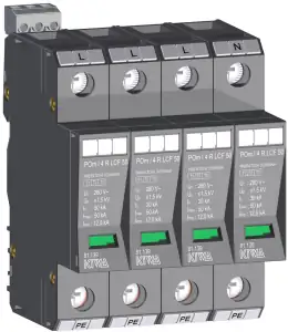 SPD AC T1+T2+T3 4-pole 25kA monoblock remote